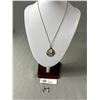 Image 1 : Sterling Silver w/ Abalone Shell Pendant Necklace & Pair Of 925 SS Abalone Shell Earring