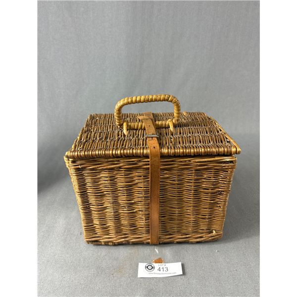 Circa 1910-20 Unusual Mappin & Webb Small Picnic Basket