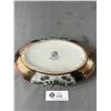 Image 2 : Amazing Vintage Hand Painted Satsuma Pottery Large Oval Dish. Beautiful Bird Motif.  Approx. 10" x 7