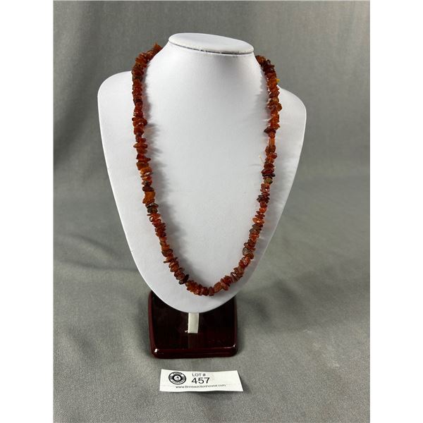 Vintage Natural and Raw Baltic Amber Necklace 25" L