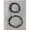Image 2 : 3 Amethyst Beads & Genuine Freshwater Pearls Bracelets
