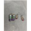 Image 3 : 5 Pairs of Vintage Earrings Some with Genuine Gem Stones