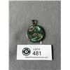 Image 1 : Vintage Abalone Pendant Necklace. Approx. 1 1/4" Diam