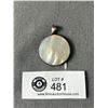 Image 2 : Vintage Abalone Pendant Necklace. Approx. 1 1/4" Diam