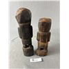Image 2 : 2 Aboriginal Totem Wood Carvings (Maybe African) Approx. 9 1/2" & 11 1/2" Tall