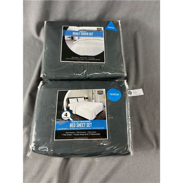 NIP - Queen Size Duvet Cover Set & Bed Sheet Set