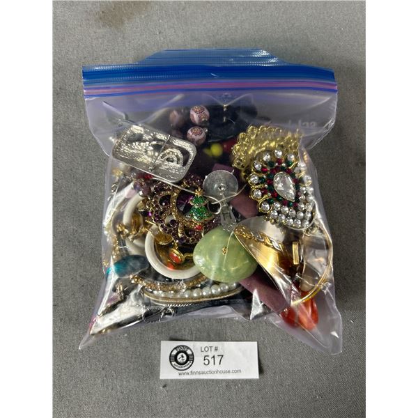 Zip Lock Bag Of Assorted Jewelry