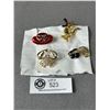 Image 1 : Pretty Lot Of 4 Rhinestone Accented Brooches