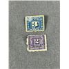 Image 2 : 3 Very Old Canada Postage Stamps & Lot Of Canada Provincial Flower Medallions