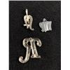 Image 3 : Lovely Silver Plated w/ Rhinestones Choker Necklace 2 Pendants + Brooch