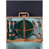 Image 2 : Nice Wicker Picnic Basket w/ Contents Approx. 18" x 12" x 8"