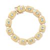 Plated 18KT Yellow Gold 6.55cts Blue Topaz Bracelet