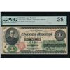 1862 $1 Legal Tender Note PMG 58