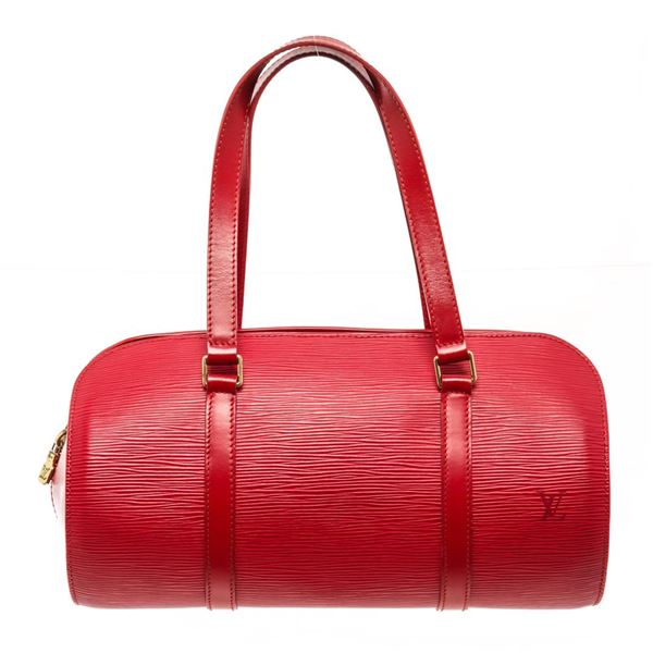 Louis Vuitton Red Epi Leather Soufflot Tote Bag