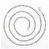 Image 4 : NEW Unisex Solid 14k White Gold 3.3mm 24" Miami Cuban Curb Link Chain Necklace