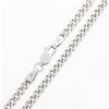Image 5 : NEW Unisex Solid 14k White Gold 3.3mm 24" Miami Cuban Curb Link Chain Necklace