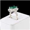 Image 3 : 3.39 ctw Emerald and 0.44 ctw Diamond Platinum Ring