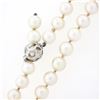 Image 5 : Cultured Pearl Strand Necklace w/ 14k White Gold Adjustable Length Cage Clasp