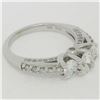 Image 4 : 14k White Gold 1.50 ctw Oval 3 Stone Diamond Promise Engagement Ring w/ Accents