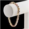 Image 3 : 17.11 ctw Multi-Color Sapphire and 0.73 ctw Diamond 14K Yellow Gold Bracelet
