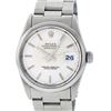 Image 1 : Rolex Mens Quickset Stainless Steel Sapphire Silver Index Dial Oyster Band Datej