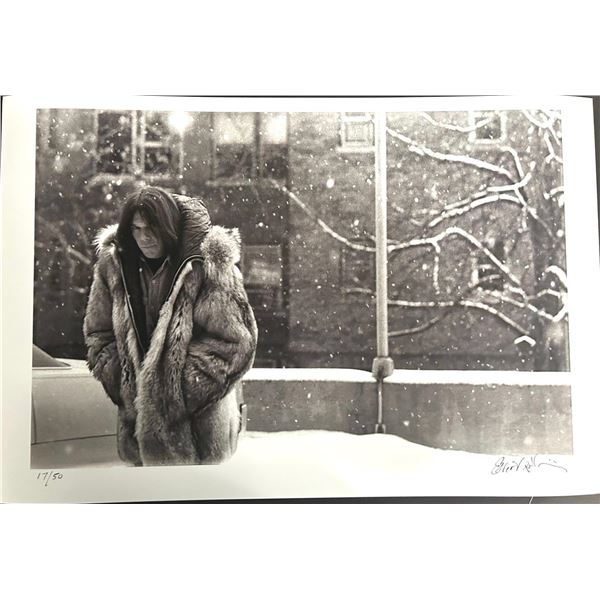 Neil Young in the Snow by Elliot Blinder