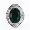 Image 3 : 10.42 ctw Emerald and 0.98 ctw Diamond 14K White Gold Ring