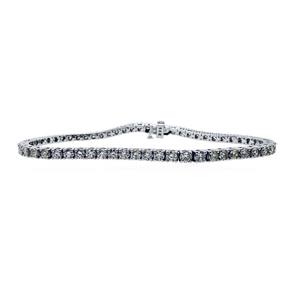 4.89 ctw Diamond Tennis Bracelet - 14KT White Gold