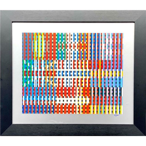 Flags of All Nations - Custom Framed by Agam, Yaacov