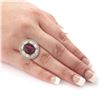 Image 4 : 13.72 ctw UNHEATED Star Ruby and 1.55 ctw Diamond 14K Yellow Gold Ring