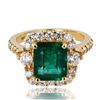 Image 1 : 3.10 ctw Emerald and 1.05 ctw Diamond 14K Yellow Gold Ring