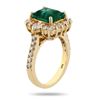 Image 3 : 3.10 ctw Emerald and 1.05 ctw Diamond 14K Yellow Gold Ring