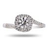 Image 1 : 0.46 ctw CENTER Diamond 18K White Gold Ring (0.73 ctw Diamonds)