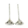 Image 6 : New 14k White Gold .44 ctw Martini Bezel Set Round Brilliant Diamond Stud Earrin