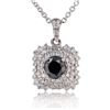 Image 1 : 2.16 ctw Black Diamond and 1.18 ctw White Diamond 18K White Gold Pendant/Necklac