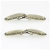 Image 4 : Men's Antique 14k Gold Unique Rectangular Panel Etched & Engraved Cufflinks MINT