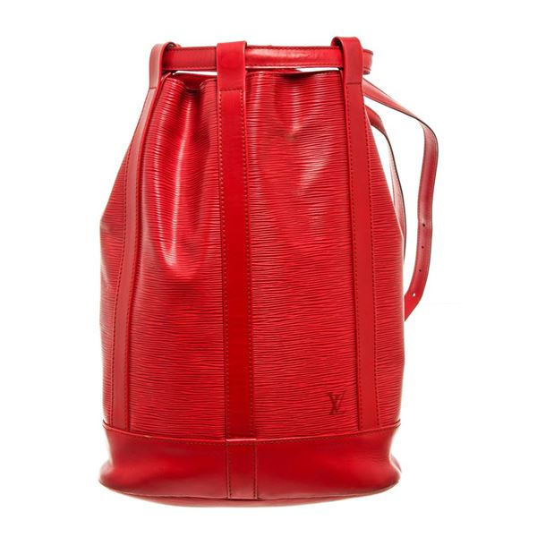 Louis Vuitton Red Epi Leather Randonnee PM Backpack