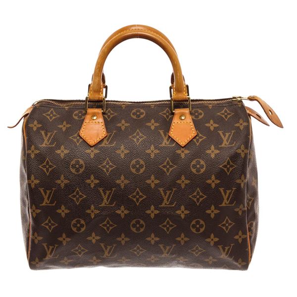 Louis Vuitton Brown Monogram Canvas Speedy 30 Satchel Bag