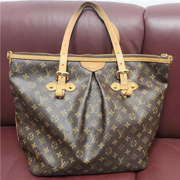 Louis Vuitton Palermo Shoulder Bag GM Brown Canvas