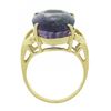 Image 7 : Solid 14k Yellow Gold 15 ctw Large Oval Step Cut Amethyst Solitaire Cocktail Rin