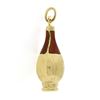 Image 5 : Vintage 18k Yellow Gold Canister Jug W/ Reddish Enamel Textured Charm Pendant