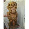 Image 8 : Very Large Vintage Solid Wood Tiki by Renowned Master Carver Paul Fujimoto, 6 Ft. Tall