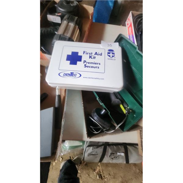 First Aid Kit / 12v air pump / plastic tool box