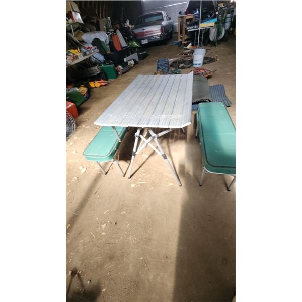 Alum. Picnic Table With Benches