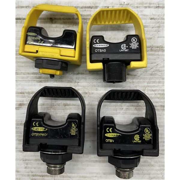 Lot of (4) Misc. Banner Safety Touch Buttons
