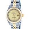 Image 2 : Rolex Ladies 2T Yellow Gold & Stainless Steel Champagne Index Wristwatch 26MM