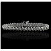 14KT White Gold 3.37 ctw Diamond Tennis Bracelet