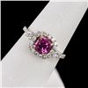 Image 3 : 1.57 ctw Pink Sapphire and 0.37 ctw Diamond 18K White and Yellow Gold Ring