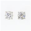 NEW 14k White Gold Simple Classic 0.25 ctw Round Brilliant Diamond Stud Earrings