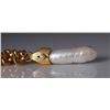 Image 3 : Italian 18K Gold Pearl & Diamond Designer Necklace